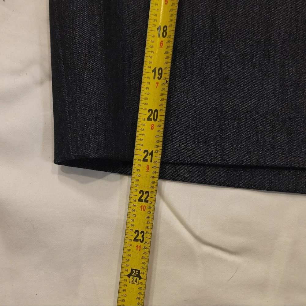 Calvin Klein Women's Blue Solid Denim Pencil Skirt Size 6 Knee Length Zip #108